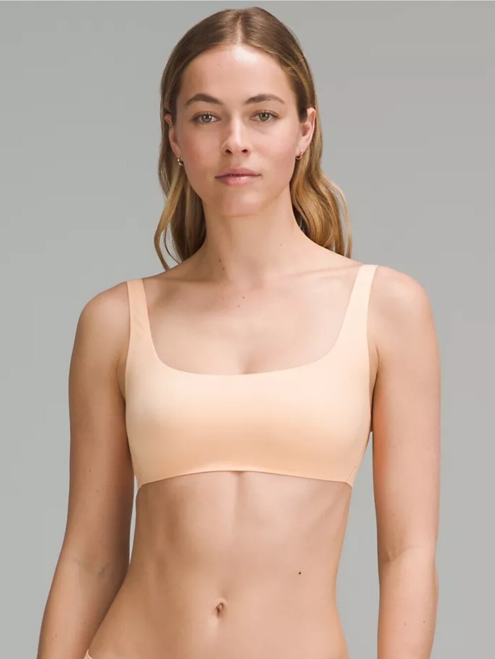 Lululemon Athletica Wundermost Ultra Soft Nulu Scoop Neck Bralette — Peach